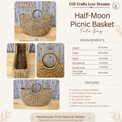 Seagrass Basket Purse: Handwoven Boho Tote (Spacious, Natural Fibers)