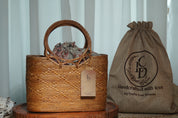 Natural Rattan Tote Bag - Spacious Handwoven Bali Design