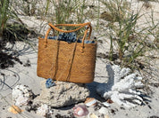 Natural Rattan Tote Bag - Spacious Handwoven Bali Design