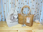 Natural Rattan Tote Bag - Spacious Handwoven Bali Design