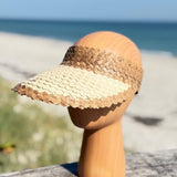 Palm Leaf Sun Visor: Natural Bohemian Style (Handwoven, Adjustable)