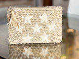 Boho Raffia Clutch: Handwoven Star Design