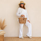 Rattan Handbag: Butterfly Detail, Handmade in Bali - Eco Friendly
