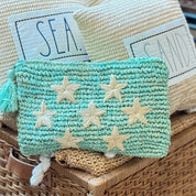 Boho Raffia Clutch: Handwoven Star Design
