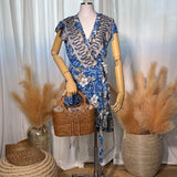 Floral Wrap Dress: Boho Chic, Lightweight Rayon - Summer Mini