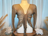 Sheer Knit Cardigan Shrug | Lightweight Boho Cover-Up