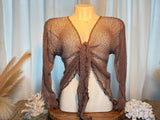 Sheer Knit Cardigan Shrug | Lightweight Boho Cover-Up