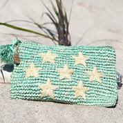 Boho Raffia Clutch: Handwoven Star Design