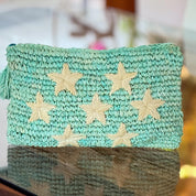 Boho Raffia Clutch: Handwoven Star Design