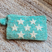 Boho Raffia Clutch: Handwoven Star Design