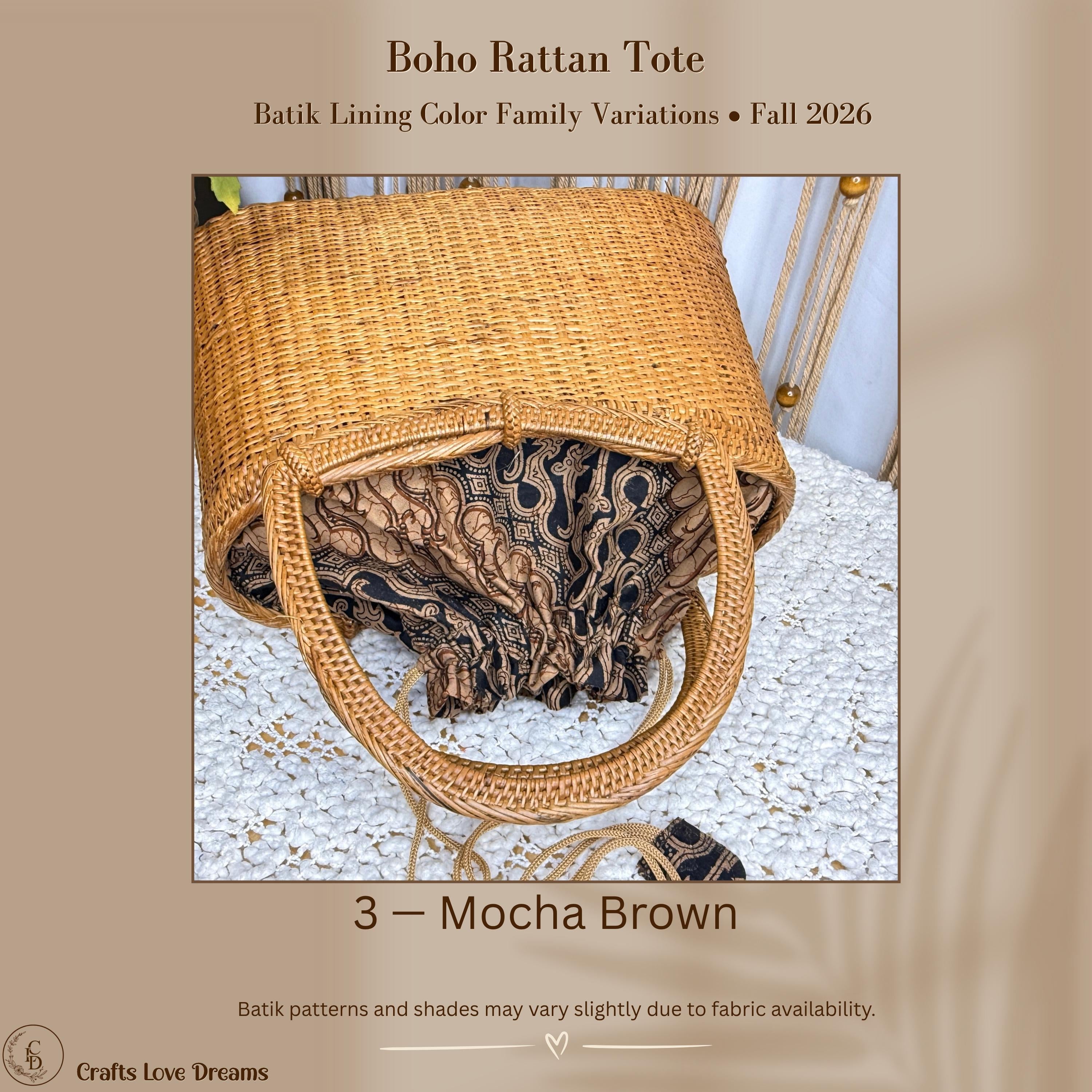 Boho Rattan Tote Bag: Handwoven Bali Beach Purse