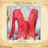 Sheer Knit Cardigan Shrug | Pink, Purple & Red Boho Cover-Up