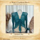 Flowy Sheer Knit Cardigan Shrug Shades of Blue - Breathable Boho Layering