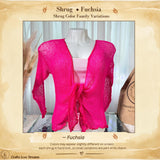 Sheer Knit Cardigan Shrug | Pink, Purple & Red Boho Cover-Up
