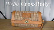 Cane Webbing Crossbody Clutch -  Bag with Adjustable Leather Strap | Eco-Friendly Boho Purse